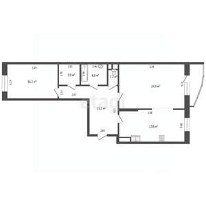 2-к квартира, вторичка, 84м2, 7/19 этаж