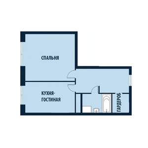 1-к квартира, вторичка, 45м2, 15/25 этаж