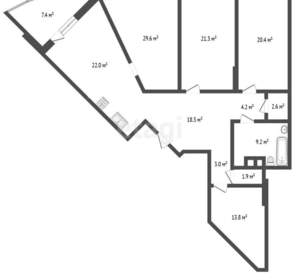 3-к квартира, вторичка, 148м2, 3/27 этаж