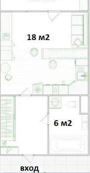 Студия квартира, вторичка, 31м2, 15/25 этаж