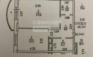 1-к квартира, вторичка, 54м2, 15/19 этаж