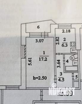 1-к квартира, вторичка, 33м2, 9/12 этаж
