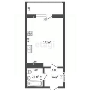 Студия квартира, вторичка, 29м2, 20/25 этаж