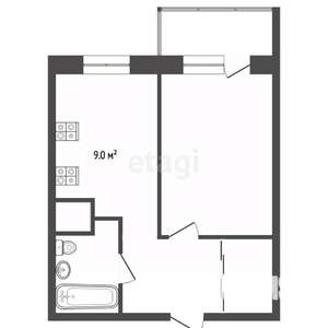 1-к квартира, вторичка, 39м2, 8/23 этаж