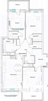 3-к квартира, вторичка, 84м2, 8/25 этаж