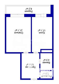1-к квартира, вторичка, 55м2, 25/25 этаж