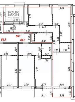 3-к квартира, вторичка, 83м2, 3/25 этаж