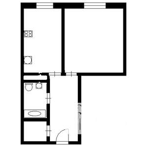 1-к квартира, вторичка, 46м2, 3/28 этаж