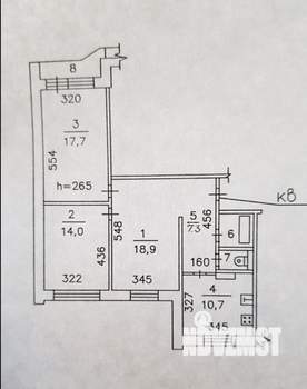 3-к квартира, вторичка, 75м2, 9/17 этаж