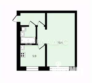 1-к квартира, вторичка, 31м2, 2/5 этаж