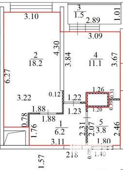 1-к квартира, сданный дом, 41м2, 19/20 этаж