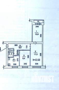3-к квартира, вторичка, 58м2, 7/9 этаж