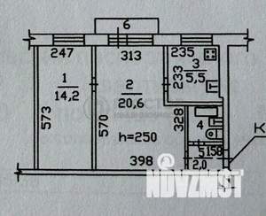 2-к квартира, вторичка, 45м2, 5/5 этаж