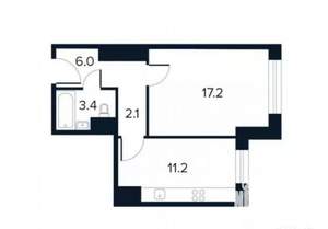 1-к квартира, вторичка, 41м2, 19/25 этаж
