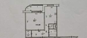 1-к квартира, вторичка, 45м2, 5/17 этаж