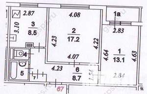 2-к квартира, вторичка, 54м2, 8/14 этаж