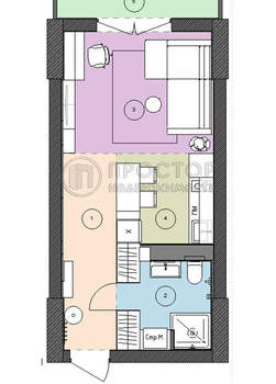 Студия квартира, вторичка, 32м2, 7/25 этаж