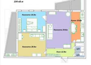 3-к квартира, вторичка, 104м2, 13/14 этаж