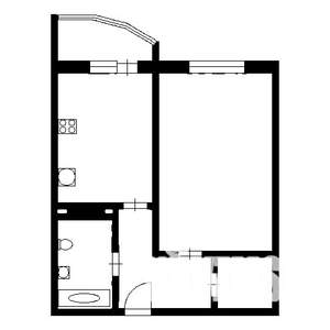 1-к квартира, вторичка, 56м2, 2/25 этаж
