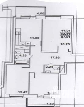 3-к квартира, вторичка, 87м2, 12/25 этаж