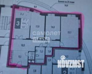 3-к квартира, вторичка, 107м2, 9/25 этаж