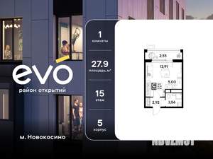 Студия квартира, вторичка, 28м2, 15/25 этаж