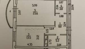 1-к квартира, вторичка, 54м2, 15/19 этаж