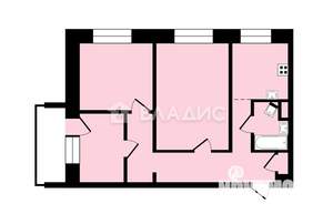 3-к квартира, вторичка, 51м2, 6/9 этаж