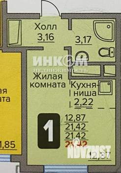 Студия квартира, вторичка, 21м2, 19/25 этаж