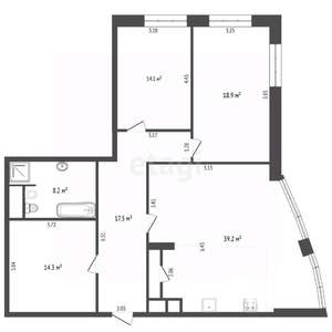 2-к квартира, вторичка, 112м2, 20/25 этаж