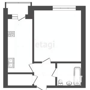 1-к квартира, вторичка, 35м2, 9/9 этаж