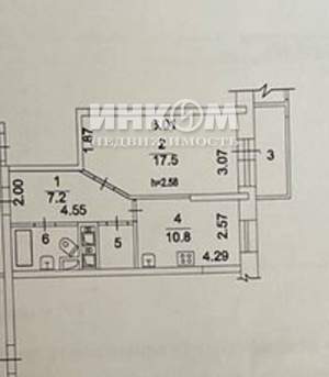 1-к квартира, вторичка, 41м2, 11/25 этаж