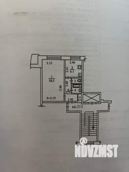 1-к квартира, вторичка, 32м2, 9/9 этаж