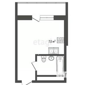 Студия квартира, вторичка, 28м2, 22/25 этаж