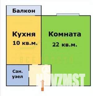 1-к квартира, вторичка, 36м2, 7/12 этаж
