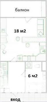 Студия квартира, вторичка, 30м2, 10/25 этаж