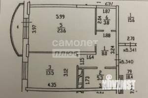 1-к квартира, вторичка, 54м2, 15/19 этаж