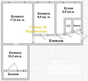 3-к квартира, вторичка, 54м2, 5/9 этаж