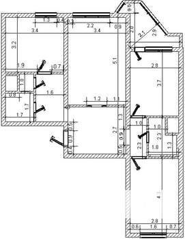 3-к квартира, вторичка, 78м2, 14/16 этаж