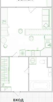 Студия квартира, вторичка, 30м2, 10/25 этаж