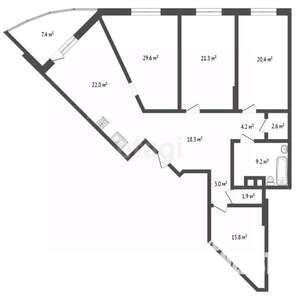 3-к квартира, вторичка, 148м2, 3/27 этаж