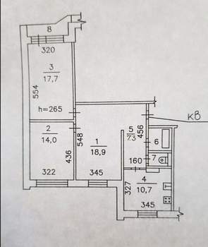 3-к квартира, вторичка, 75м2, 9/17 этаж