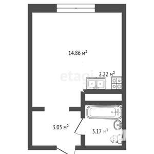 Студия квартира, вторичка, 23м2, 7/26 этаж