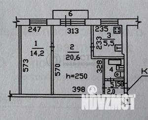 2-к квартира, вторичка, 45м2, 5/5 этаж