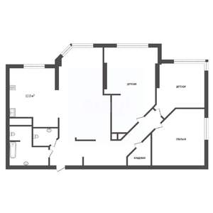 3-к квартира, вторичка, 100м2, 10/25 этаж