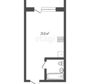 Студия квартира, вторичка, 28м2, 8/25 этаж