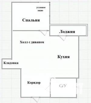 1-к квартира, вторичка, 42м2, 15/25 этаж